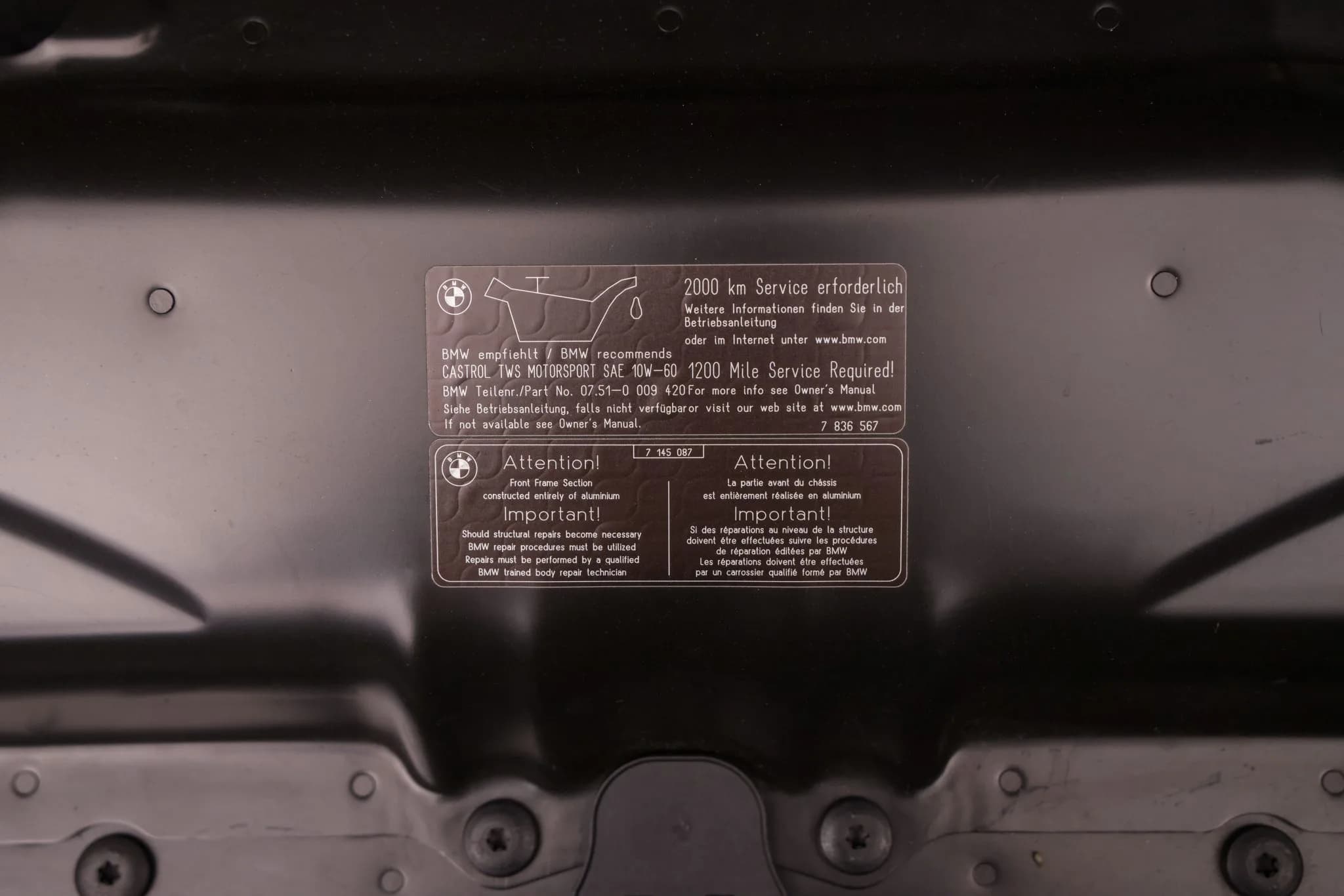 2008 BMW M5 Sedan — Numbers & documentation 5