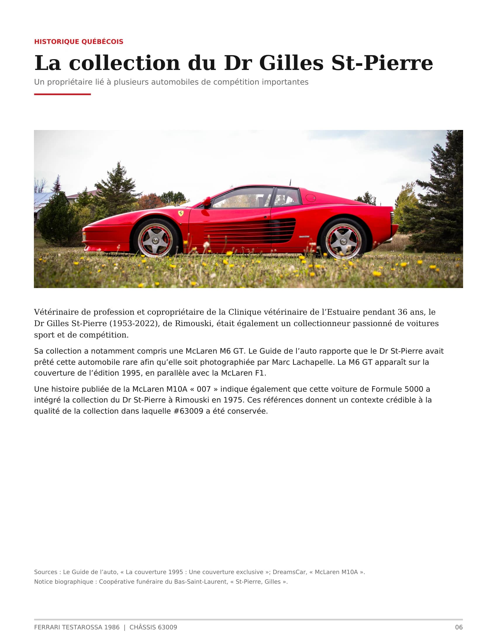 1986 Ferrari Testarossa — Numbers & documentation 6