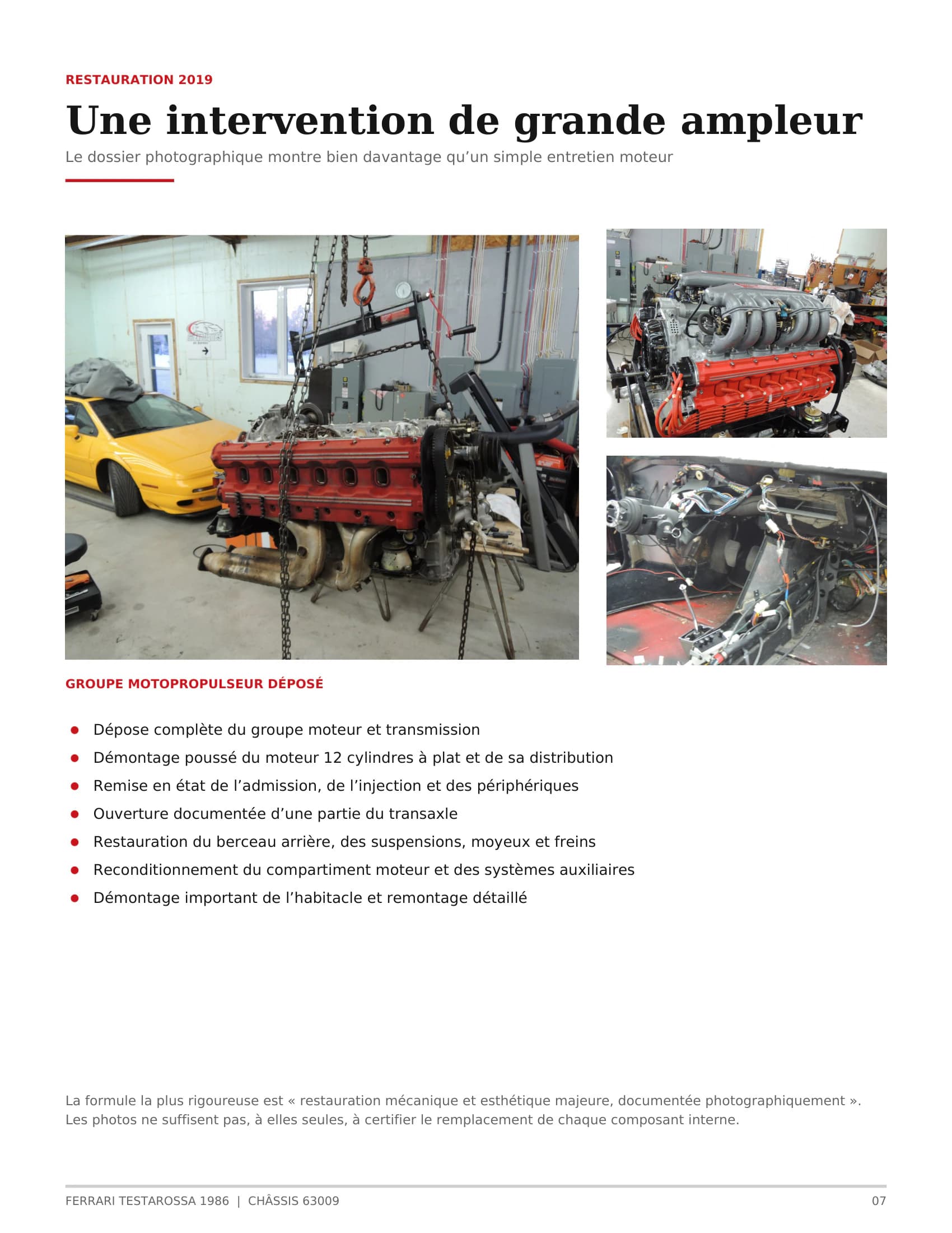 1986 Ferrari Testarossa — Numbers & documentation 7