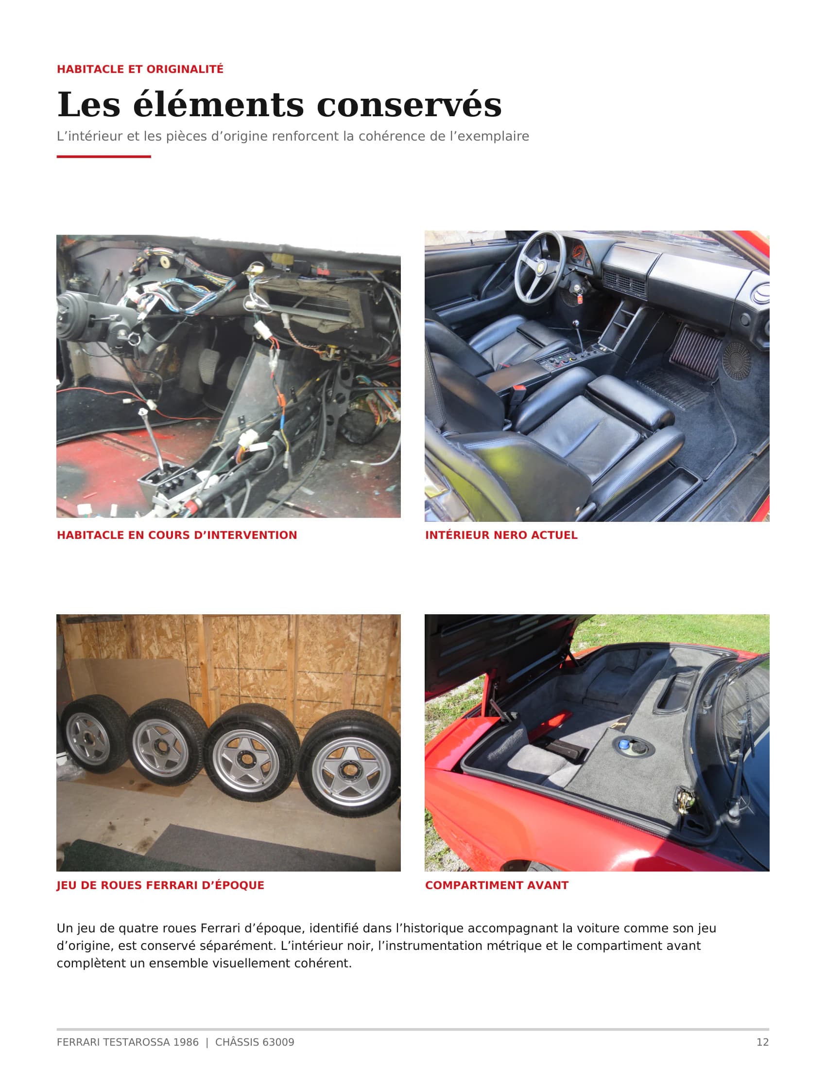 1986 Ferrari Testarossa — Numbers & documentation 12