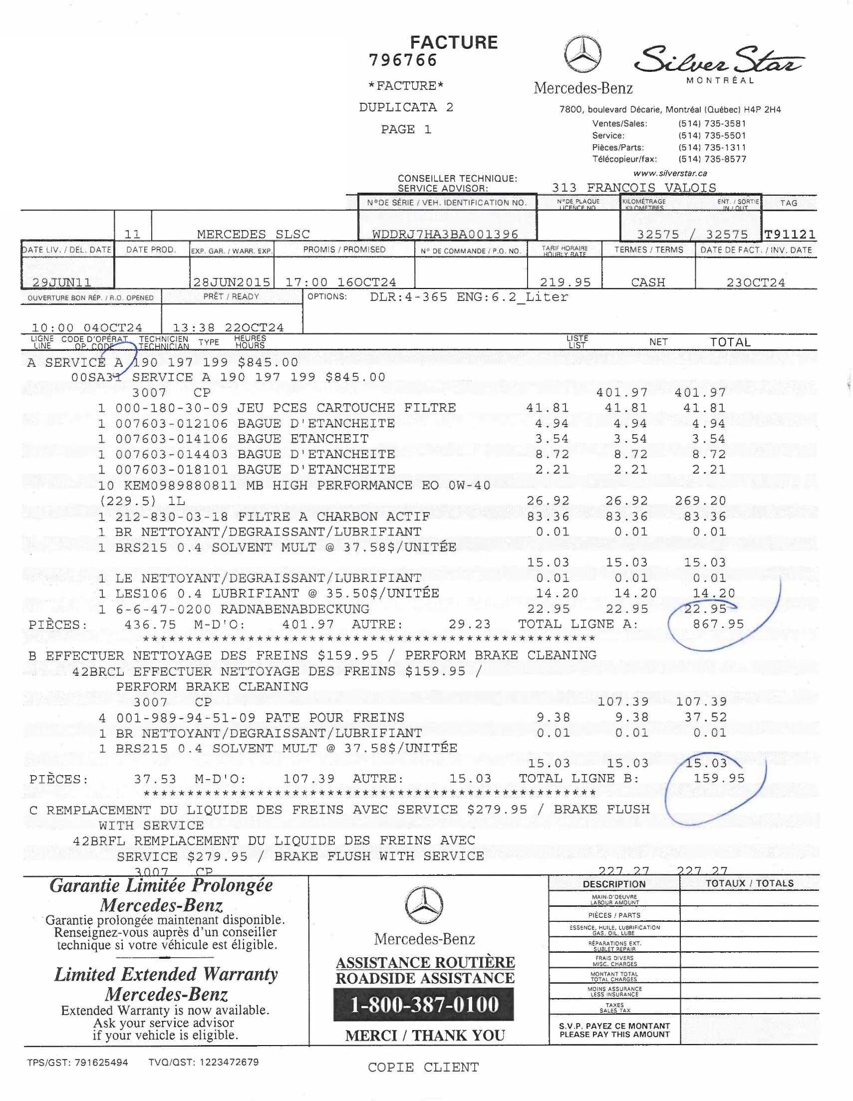 2011 Mercedes-Benz SLS AMG — Numbers & documentation 1