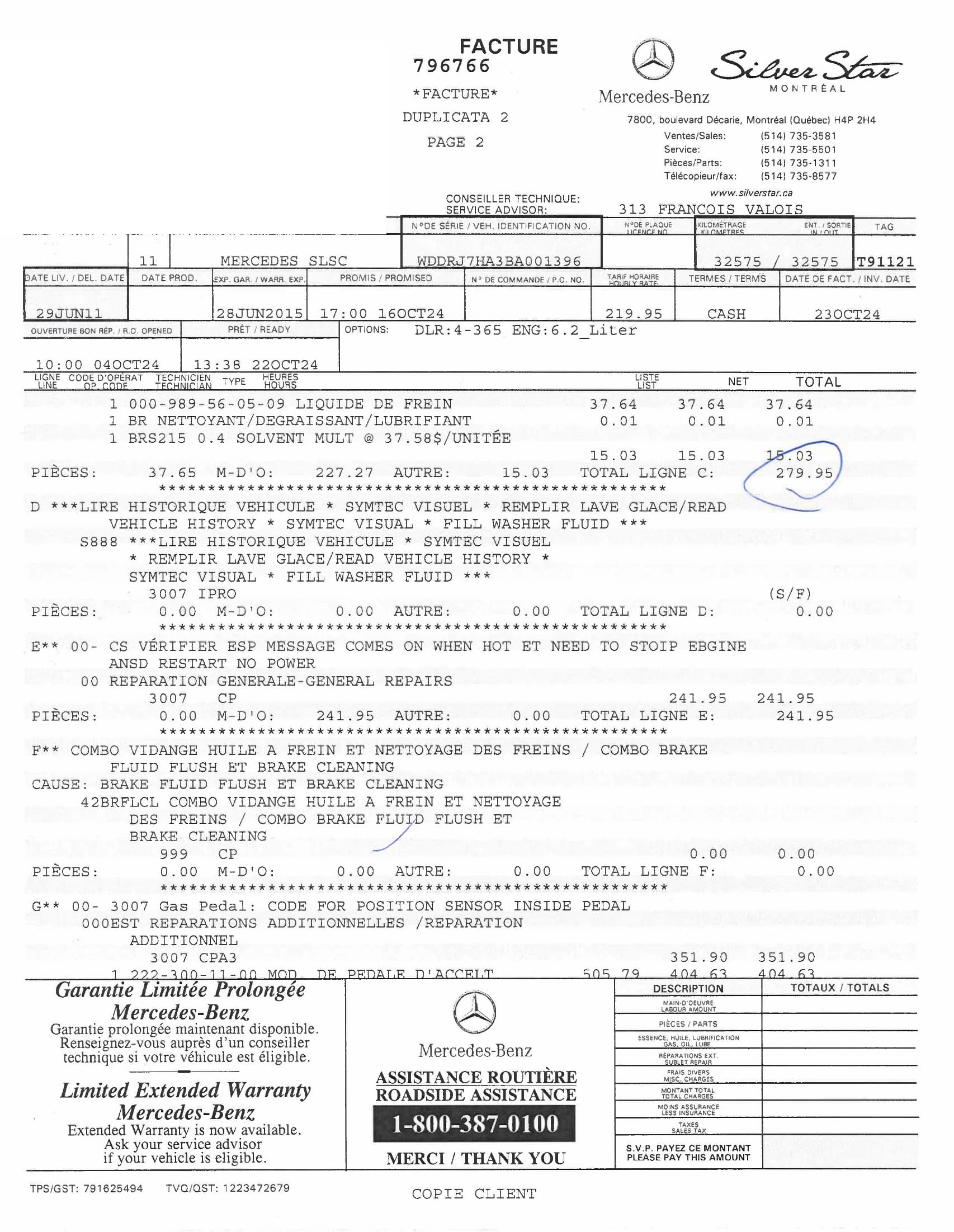 2011 Mercedes-Benz SLS AMG — Numbers & documentation 2