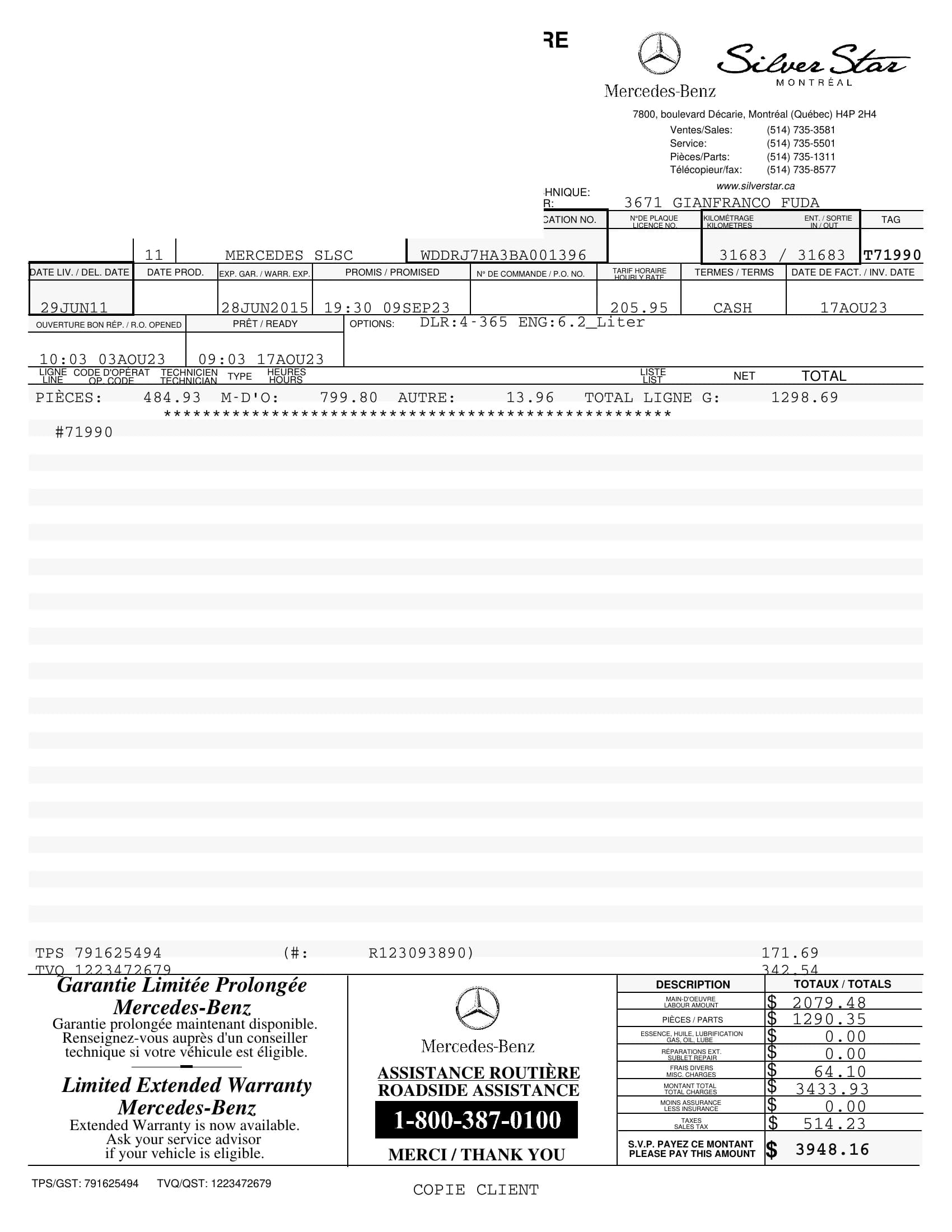 2011 Mercedes-Benz SLS AMG — Numbers & documentation 18